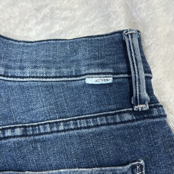 MOTHER MID RISE DAZZLER ANKLE FRAY BLUE - Picture 10 of 15